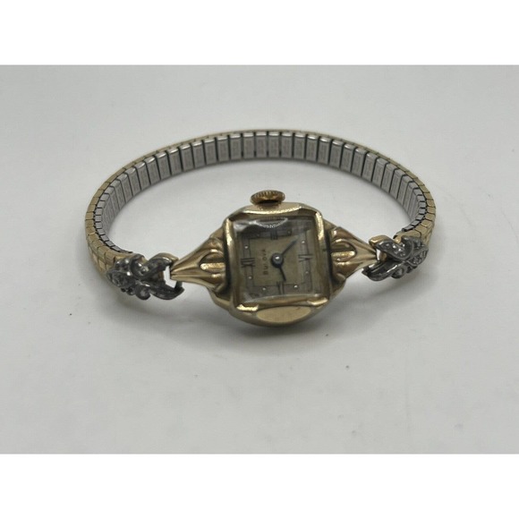 Vintage 10K Gold Plated Bulova Manual Working LADIES WATCH